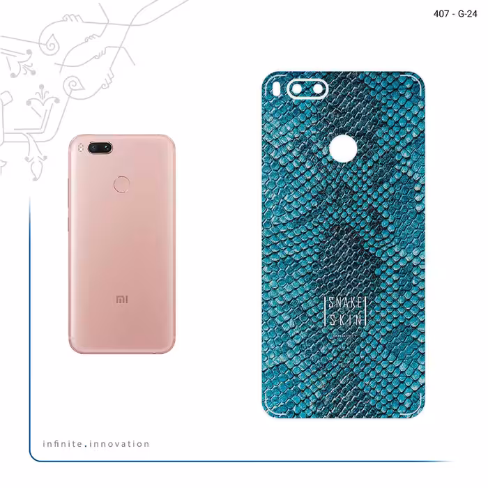 برچسب پوششی ماهوت مدل Blue Snake Skin مناسب برای گوشی موبایل شیائومی Mi 5X