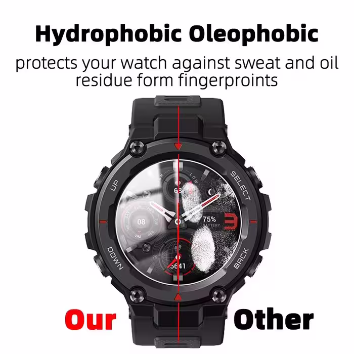 محافظ صفحه نمایش لاین مدل RB007 مناسب برای ساعت هوشمند شیایومی Smart Watch Amazfit T Rex Pro بسته سه عددی