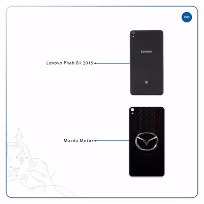 برچسب پوششی ماهوت مدل Mazda Motor مناسب برای تبلت لنوو Phab B1 2015