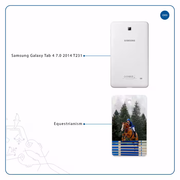 برچسب پوششی ماهوت مدل Equestrianism مناسب برای تبلت سامسونگ Galaxy Tab 4 7.0 2014 T231
