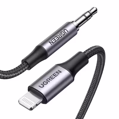 مبدل Lightning به جک 3.5mm یوگرین مدل US315-70509 طول 1 متر