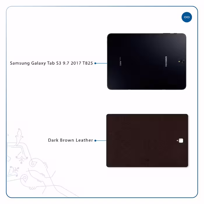 برچسب پوششی ماهوت مدل Dark-Brown-Leather مناسب برای تبلت سامسونگ Galaxy Tab S3 9.7 2017 T825