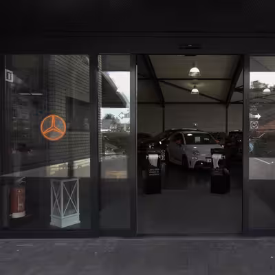 چراغ دیواری نئون دیزاین طرح Benz_ORG