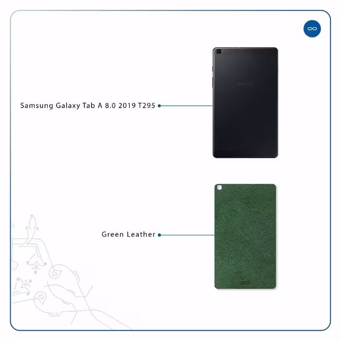 برچسب پوششی ماهوت مدل Green-Leather مناسب برای تبلت سامسونگ Galaxy Tab A 8.0 2019 T295