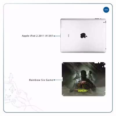 برچسب پوششی ماهوت مدل Rainbow-Six-Game مناسب برای تبلت اپل iPad 2 2011 A1397