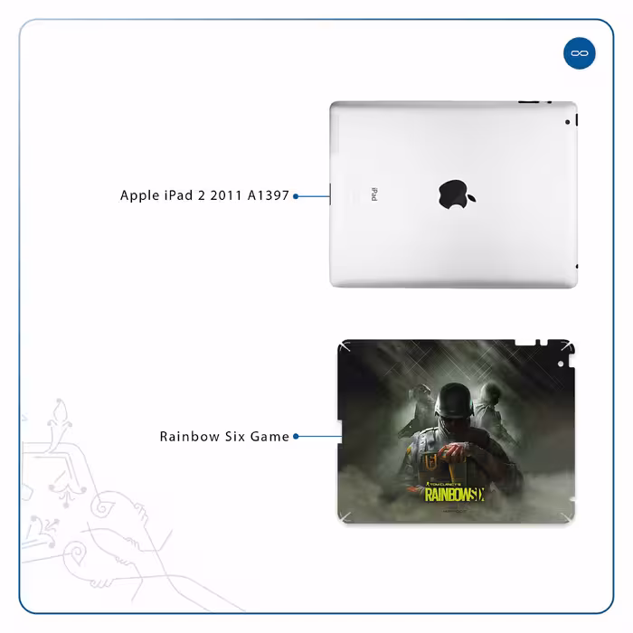 برچسب پوششی ماهوت مدل Rainbow-Six-Game مناسب برای تبلت اپل iPad 2 2011 A1397