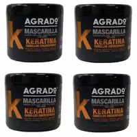 ماسک مو آگرادو مدل Keratin حجم 500 میلی لیتر بسته 4 عددی