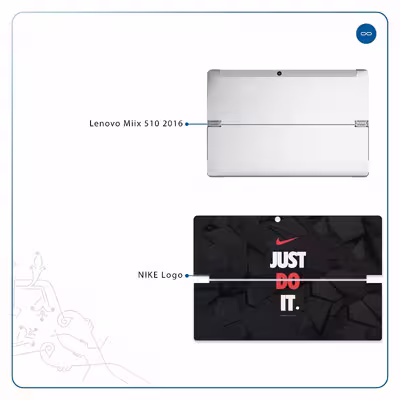 برچسب پوششی ماهوت مدل NIKE-Logo مناسب برای تبلت لنوو Miix 510 2016