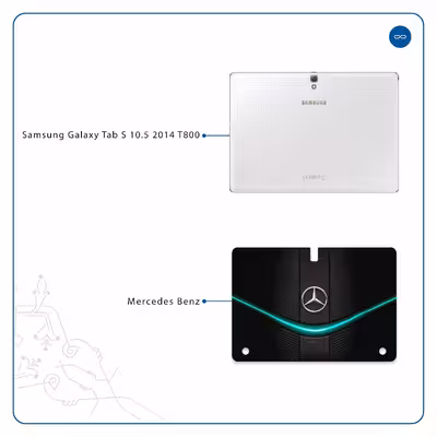 برچسب پوششی ماهوت مدل Mercedes-Benz مناسب برای تبلت سامسونگ Galaxy Tab S 10.5 2014 T800