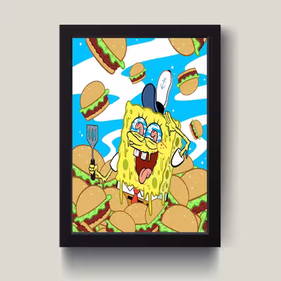 تابلو مدل باب اسفنجی sponge bob کدG12-35