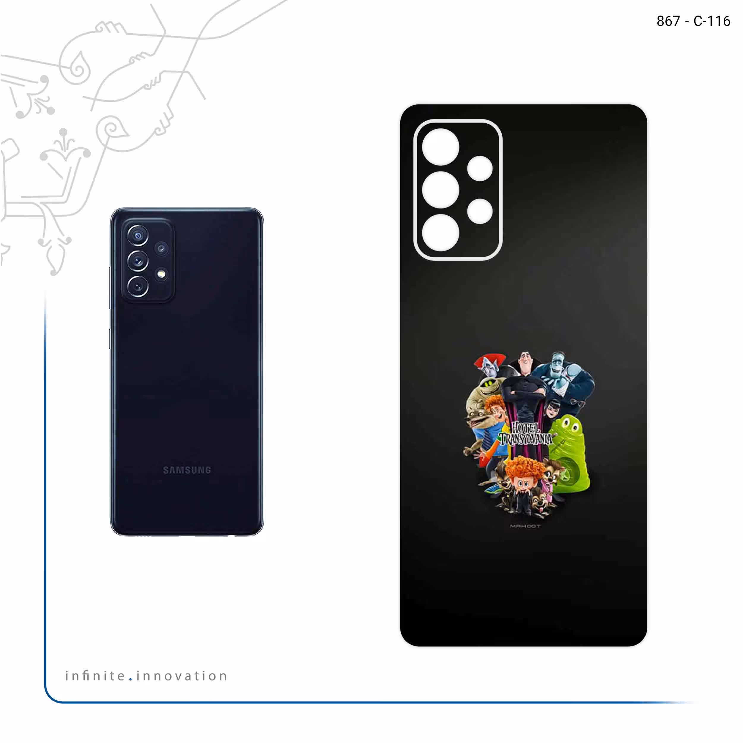 برچسب پوششی ماهوت مدل Hotel Transylvania مناسب برای گوشی موبایل سامسونگ Galaxy A72