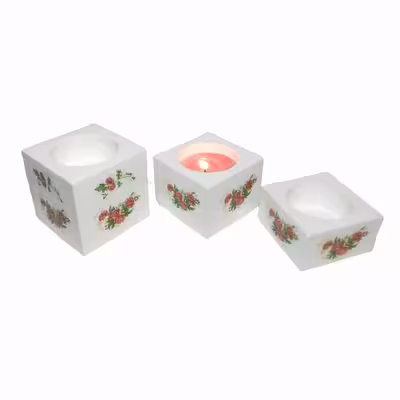 جاشمعی مدل گل سرخ کد ABC 1 بسته سه عددی