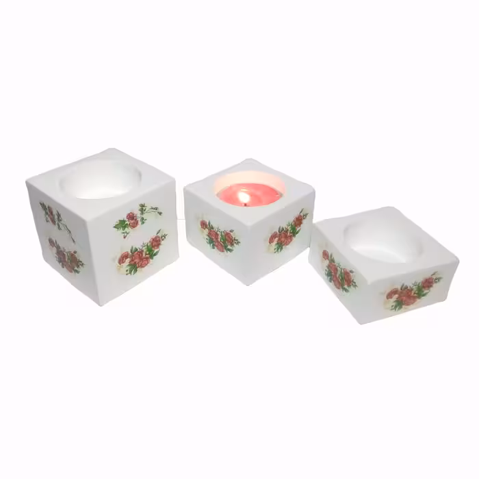 جاشمعی مدل گل سرخ کد ABC 1 بسته سه عددی