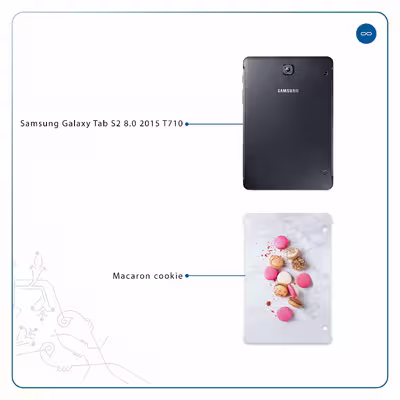 برچسب پوششی ماهوت مدل Macaron cookie مناسب برای تبلت سامسونگ Galaxy Tab S2 8.0 2015 T710