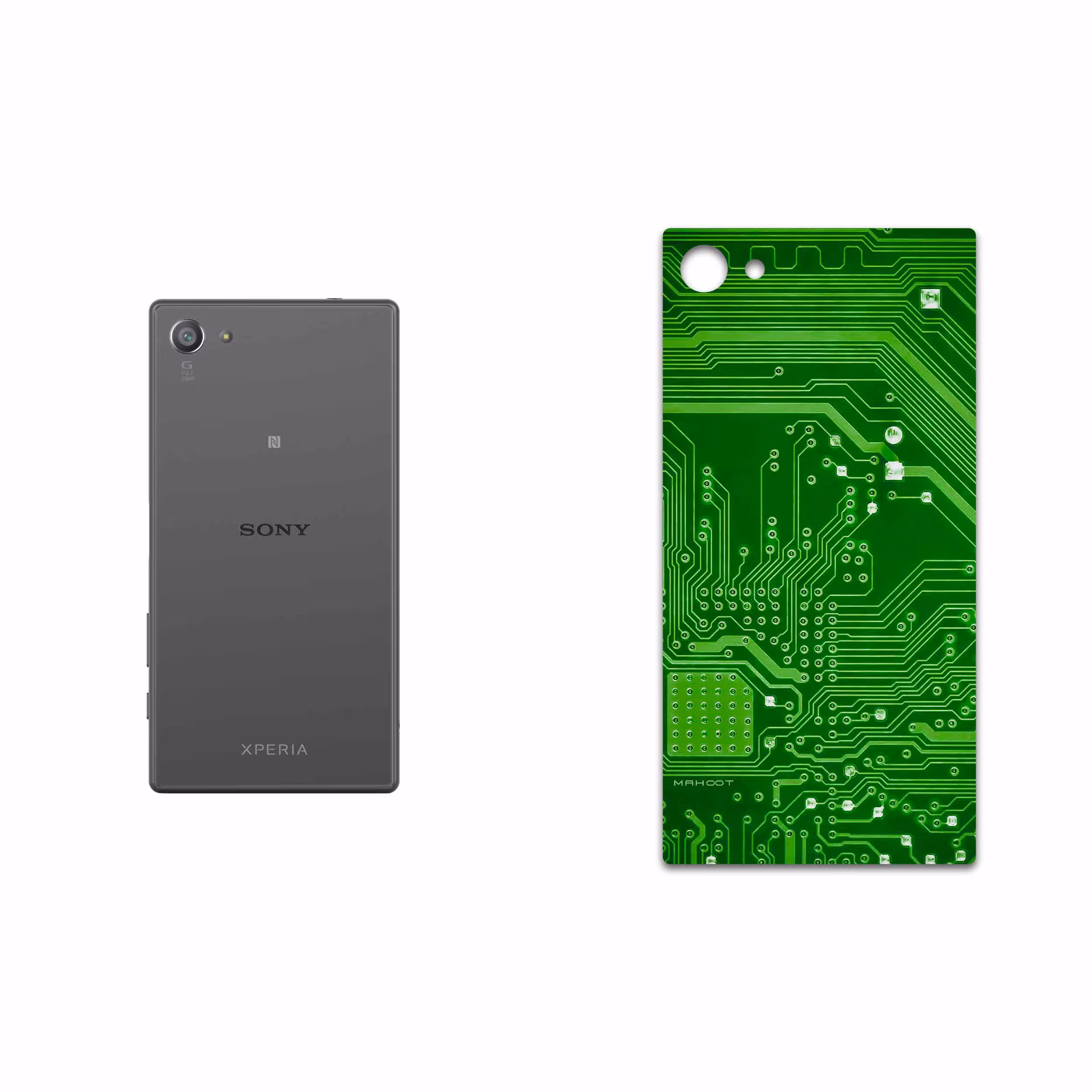 برچسب پوششی ماهوت مدل Green Printed Circuit Board مناسب برای گوشی موبایل سونی Xperia Z5 Compact