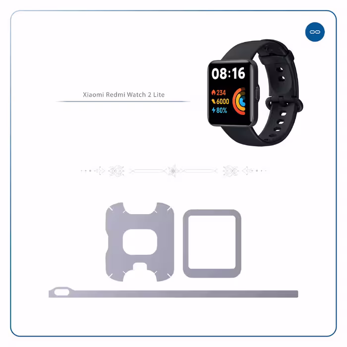 برچسب ماهوت طرح Matte-Silver مناسب برای ساعت هوشمند شیائومی Redmi Watch 2 Lite