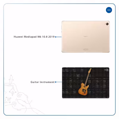 برچسب پوششی ماهوت مدل Guitar-Instrument مناسب برای تبلت هوآوی Mediapad M6 10.8 2019