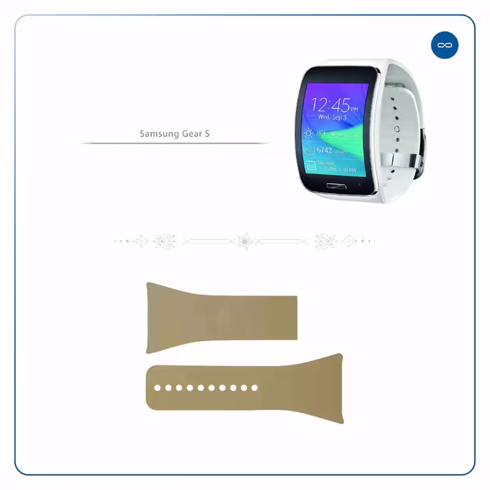 برچسب ماهوت طرح Matte-Gold مناسب برای ساعت هوشمند سامسونگ Galaxy Gear S