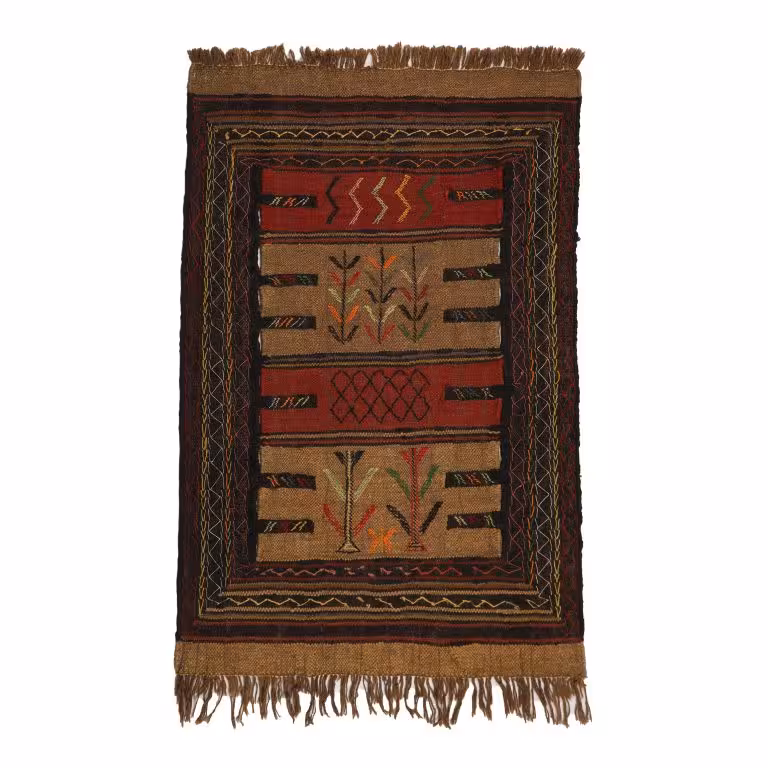 گلیم دستبافت مدل سفره کردی کد 4020532