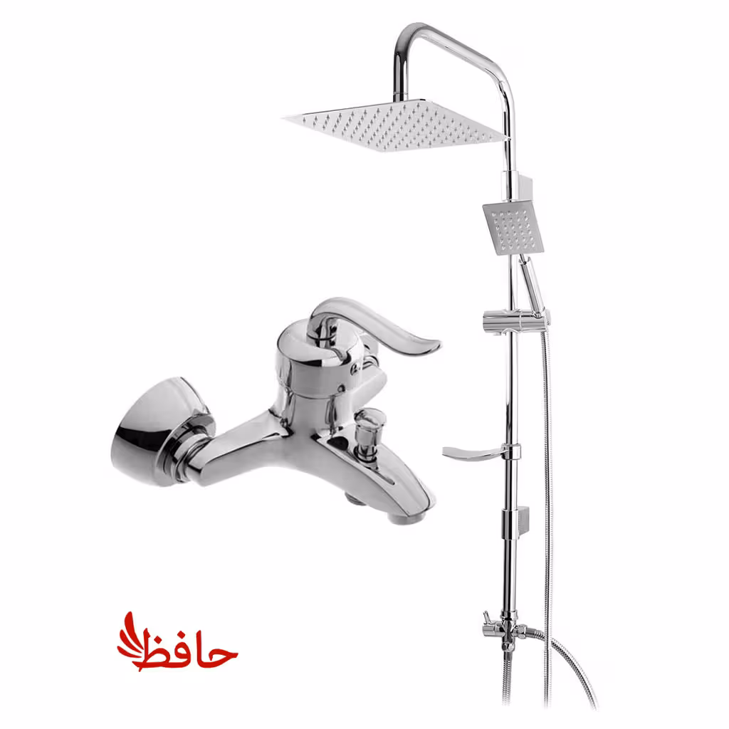 مجموعه 2 عددی شیر حمام و علم دوش دوکاره رسوبگیر مدل قاجاری