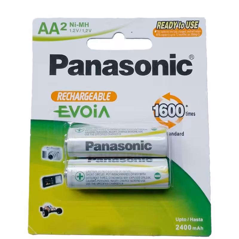 باتری قلمی قابل شارژ پاناسونیک مدل Rechargeable 2400mAh بسته 2 عددی