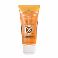 کرم ضدآفتاب فاقدچربی SPF35 سان‌سیف رنگی بژمتوسط حجم 50 میلی‌لیتر