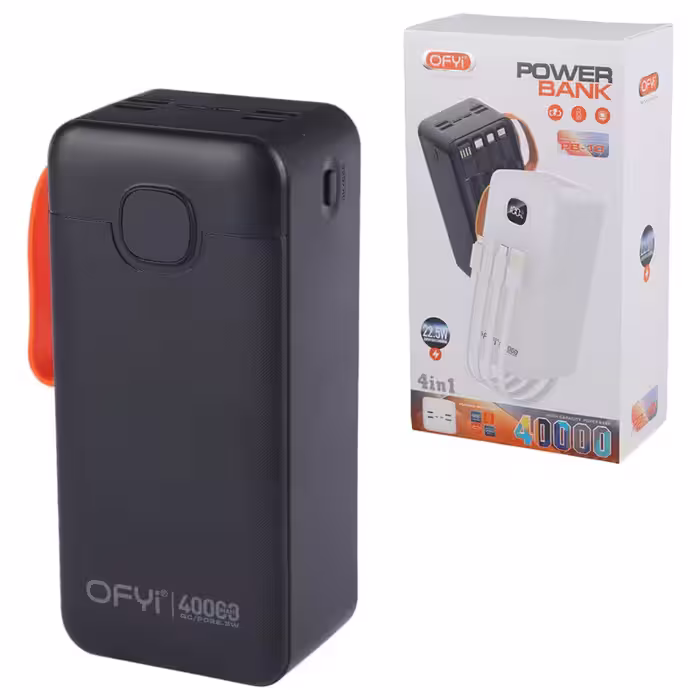 پاور بانک فست شارژ اوفی مدل PB-10 QC PD 22.5W ظرفیت 40000 میلی آمپر ساعت