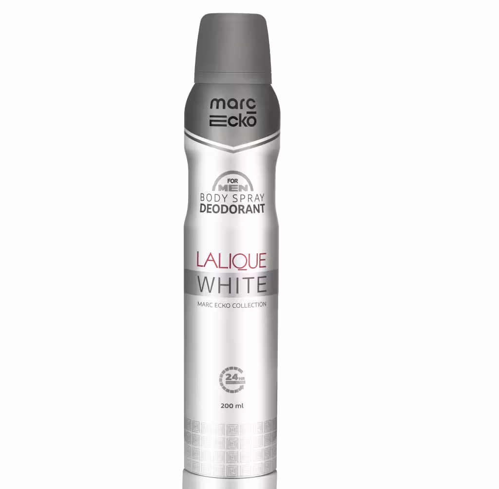 اسپری بدن مردانه مارک اکو مدل لالیک وایت LALIQUE WHITE حجم 200 میل marc ecko