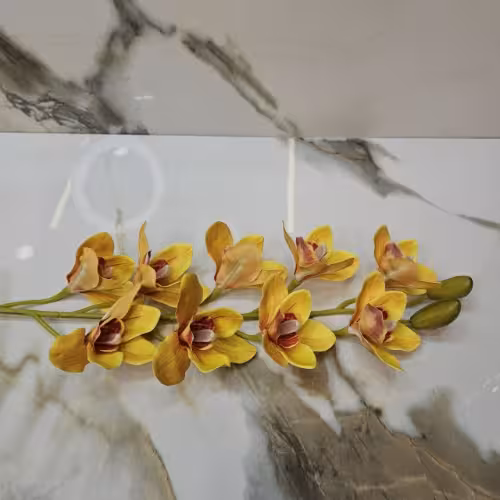شاخه ارکیده سلطنتی زرد مصنوعی