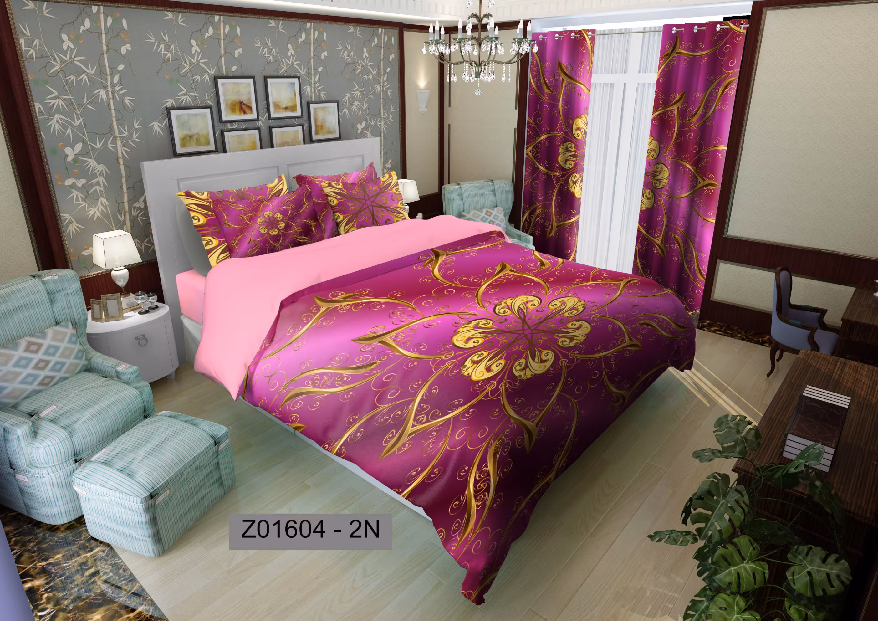 لحاف روتختی تنسل سه بعدی (3D) کالای خواب متین کد 1604