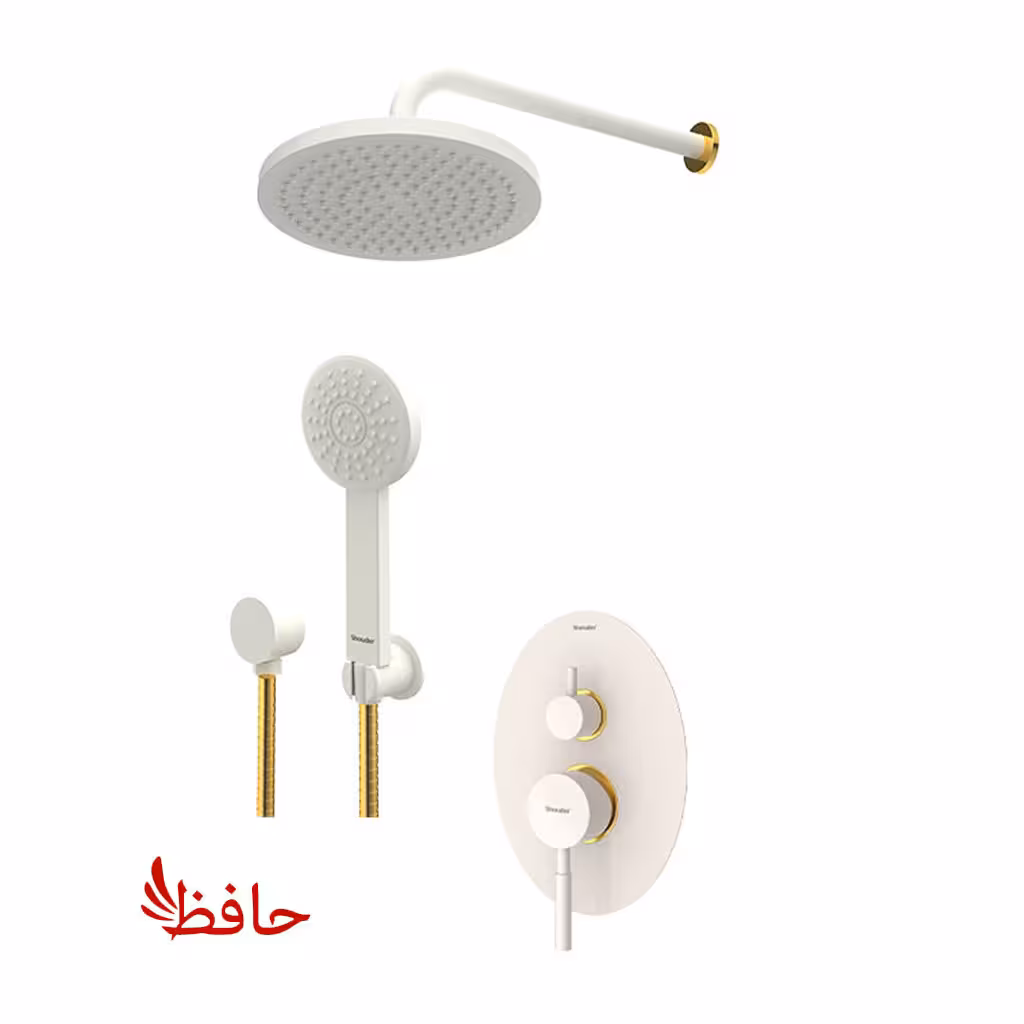 شیر حمام توکار شودر مدل روگن شیری طلایی تیپ 3