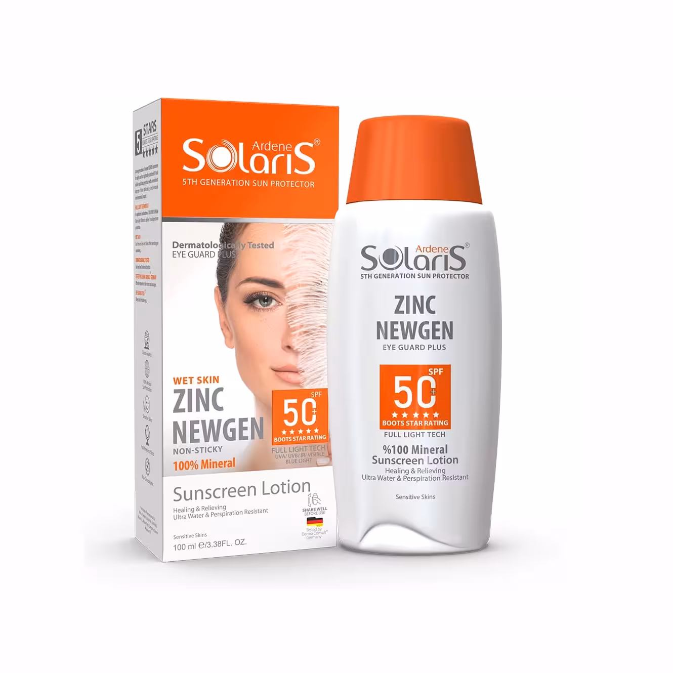 لوسیون ضد آفتاب فیزیکال SPF50 زینک نیوژن آردن سولاریس