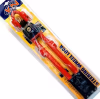 قفل فرمان دوبل دسته دار VMN رنگ قرمز