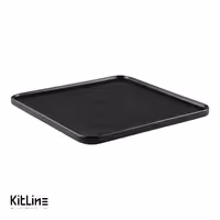 بشقاب پرسلین 28×28 سانتیمتری مشکی آرتیزان مدل لاین