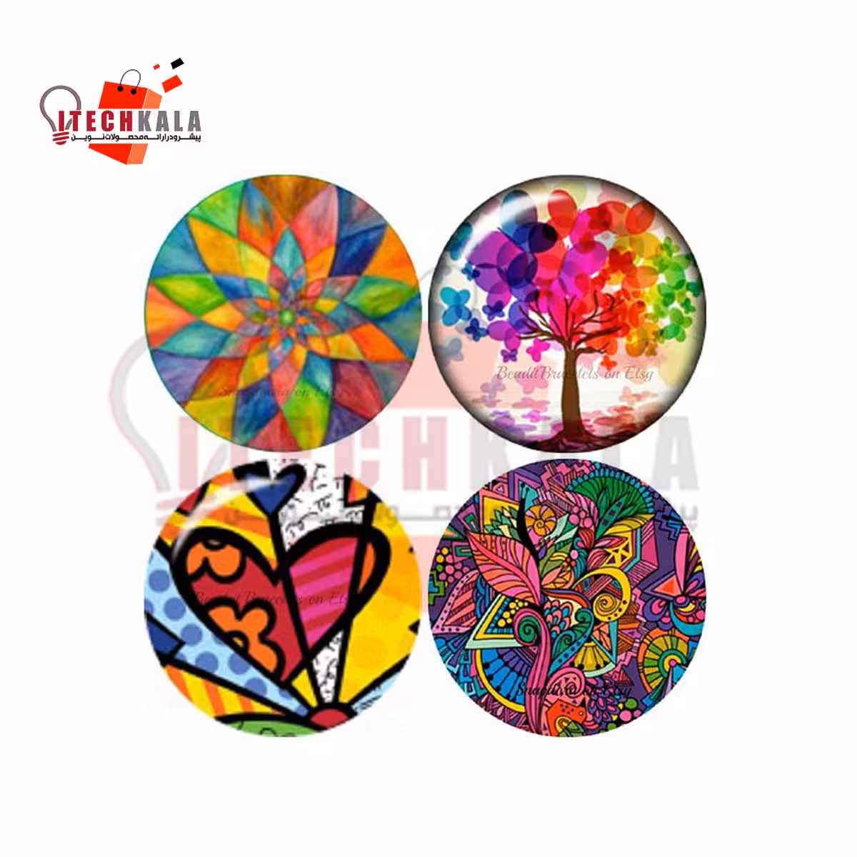 طلق ترنسپرنت رنگی (مدل زیرلیوانی 7 رنگ)