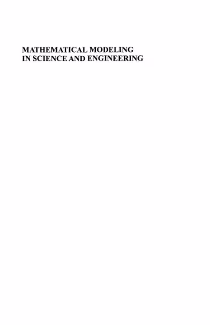 خرید و دانلود نسخه کامل کتاب Mathematical Modeling in Science and Engineering: An Axiomatic Approach