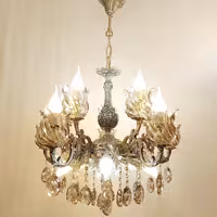 لوستر برنزی 5شاخه 15شعله کیفیت درجه یک (باضمانت) 