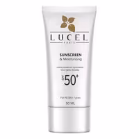 کرم ضد آفتاب SPF50 لوسل مناسب انواع پوست 50 میلی لیتر | Lucel Sunscreen And Moisturizing SPF50 Cream