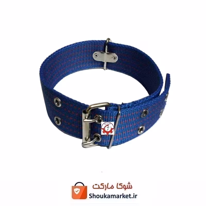 قلاده گردنی سگ برزنتی بزرگ و پهن عرض 5 سانت رنگ آبی HPS-009F