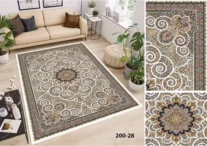 روفرشی کشدار مخمل شانل ترک(کشدوزی شده)-کد طرح 360