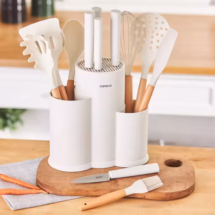 ست چاقوی آشپزخانه 14 پارچه Karaca ترکیه مدل Burby