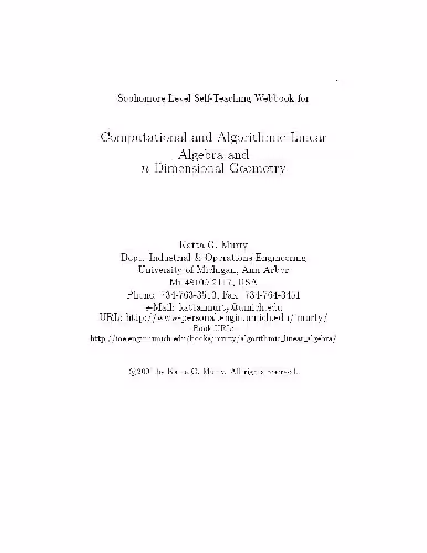 خرید و دانلود نسخه کامل کتاب Computational and Algorithmic Linear Algebra and n-Dimensional Geometry
