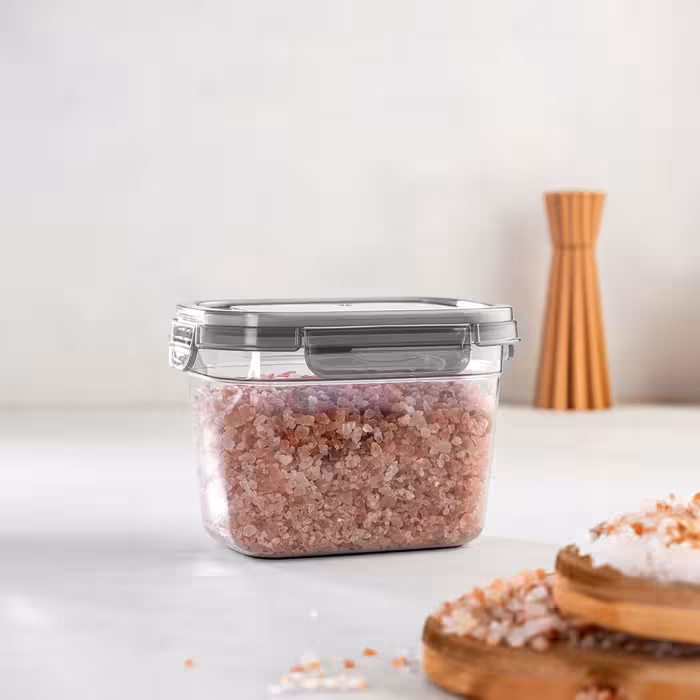 بانکه درب قفلدار ضدنشتی فولی لایف 800 میلی لیتری رنگ دودی (tesny) کد 7833