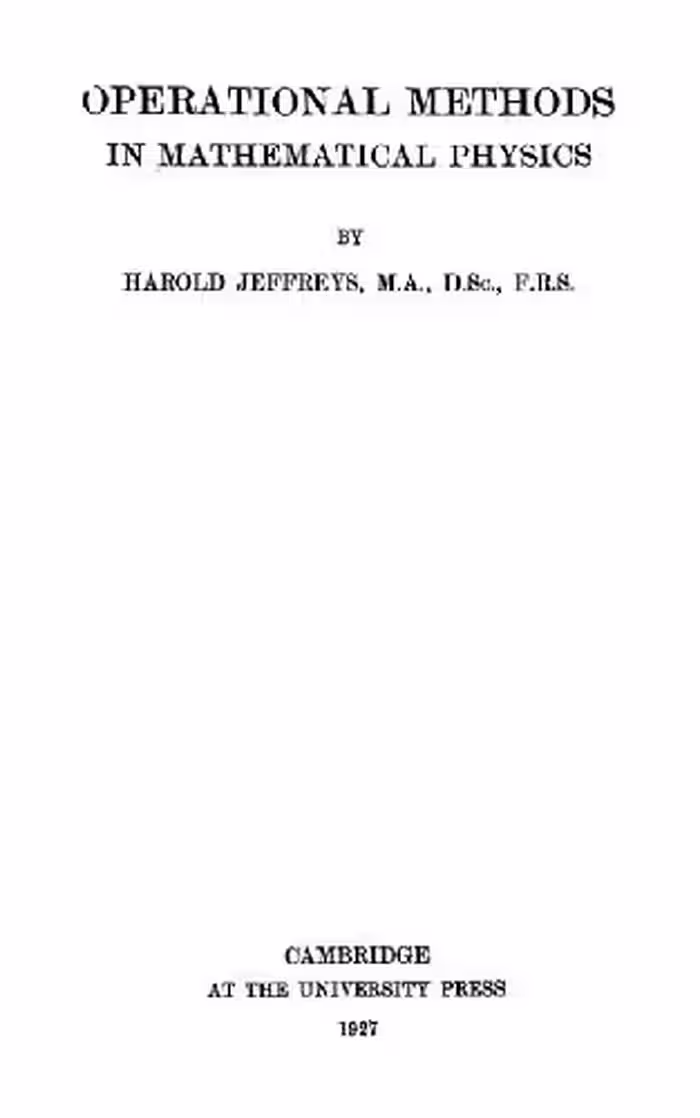 خرید و دانلود نسخه کامل کتاب Operational Methods in Mathematical Physics