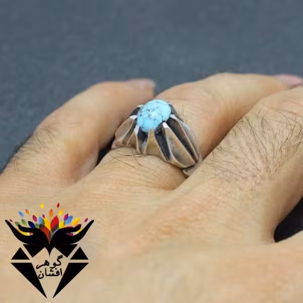 انگشتر فیروزه نیشابوری اصل خوشرنگ کد R_2509