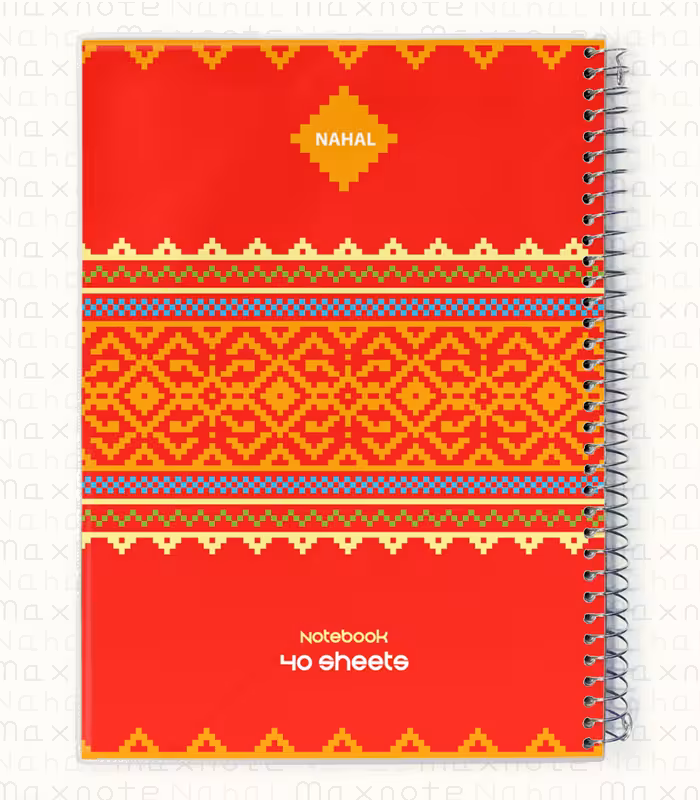 دفتر 40 برگ سیمی طلقی کد 3412.طرح 4