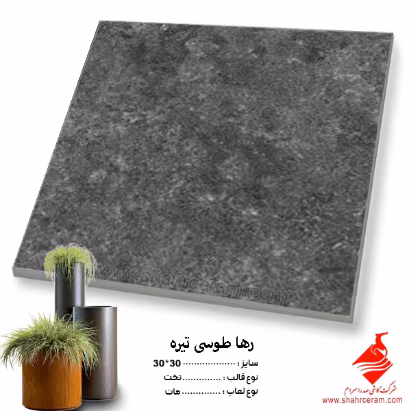 سرامیک رها طوسی تیره 30*30 صدرا سرام
