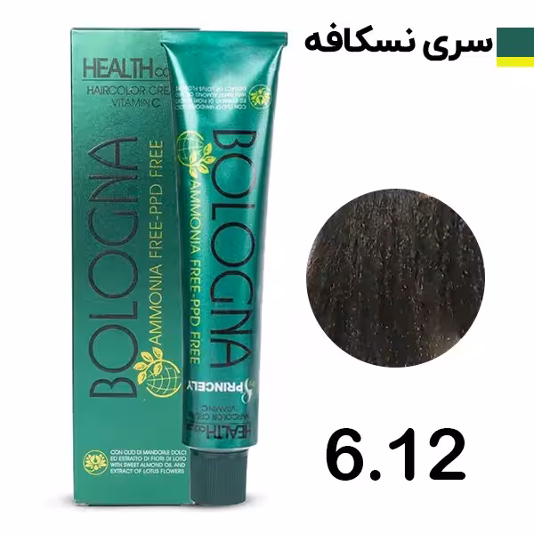 رنگ مو بدون آمونیاک بلونیا سری نسکافه ای بلوند نسکافه ای تیره شماره6.12 Bologna
