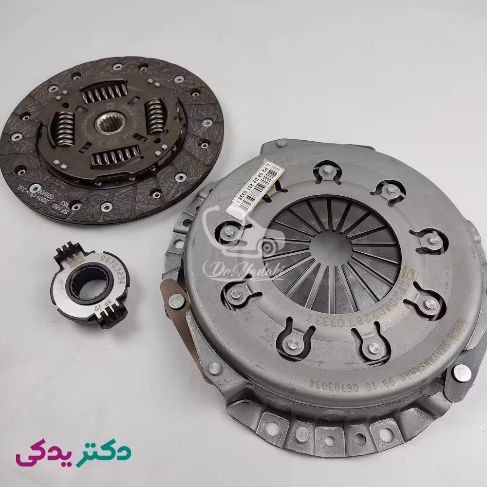 کیت کلاچ پژو 405 شامل دیسک، صفحه و بلبرینگ (پری دمپر) شرکتی ایساکو اصل 0670303402