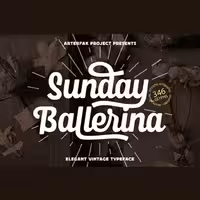 دانلود فونت انگلیسی Sunday Ballerina Font